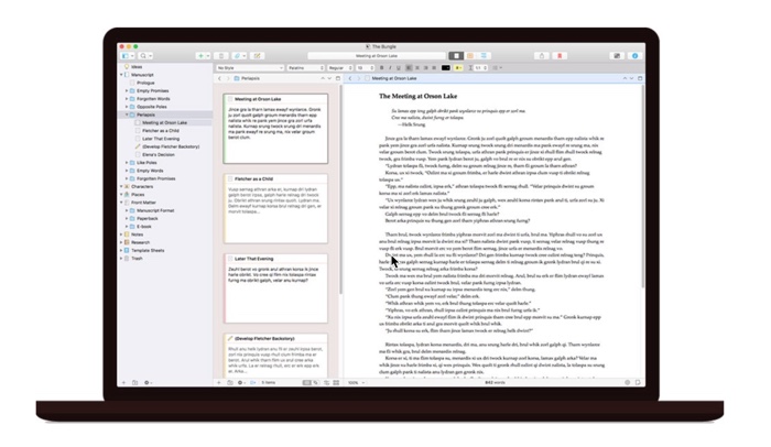 scrivener writing software