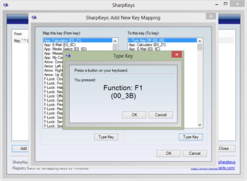 Sharp Keys to Map Keyboard 2