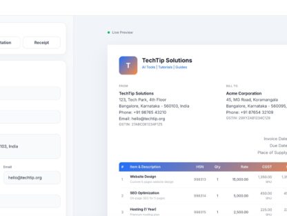 Introducing InvoiceBhejo — Free Invoice, Quotation & Receipt Generator by TechTip